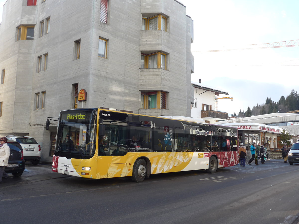 (187'380) - Stuppan, Flims - GR 64'143 - MAN am 26. Dezember 2017 in Flims, Bergbahnen