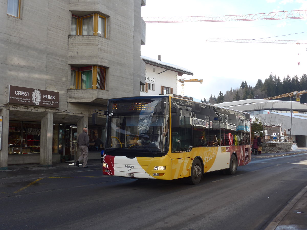 (187'387) - Stuppan, Flims - GR 88'602 - MAN/Gppel am 26. Dezember 2017 in Flims, Bergbahnen