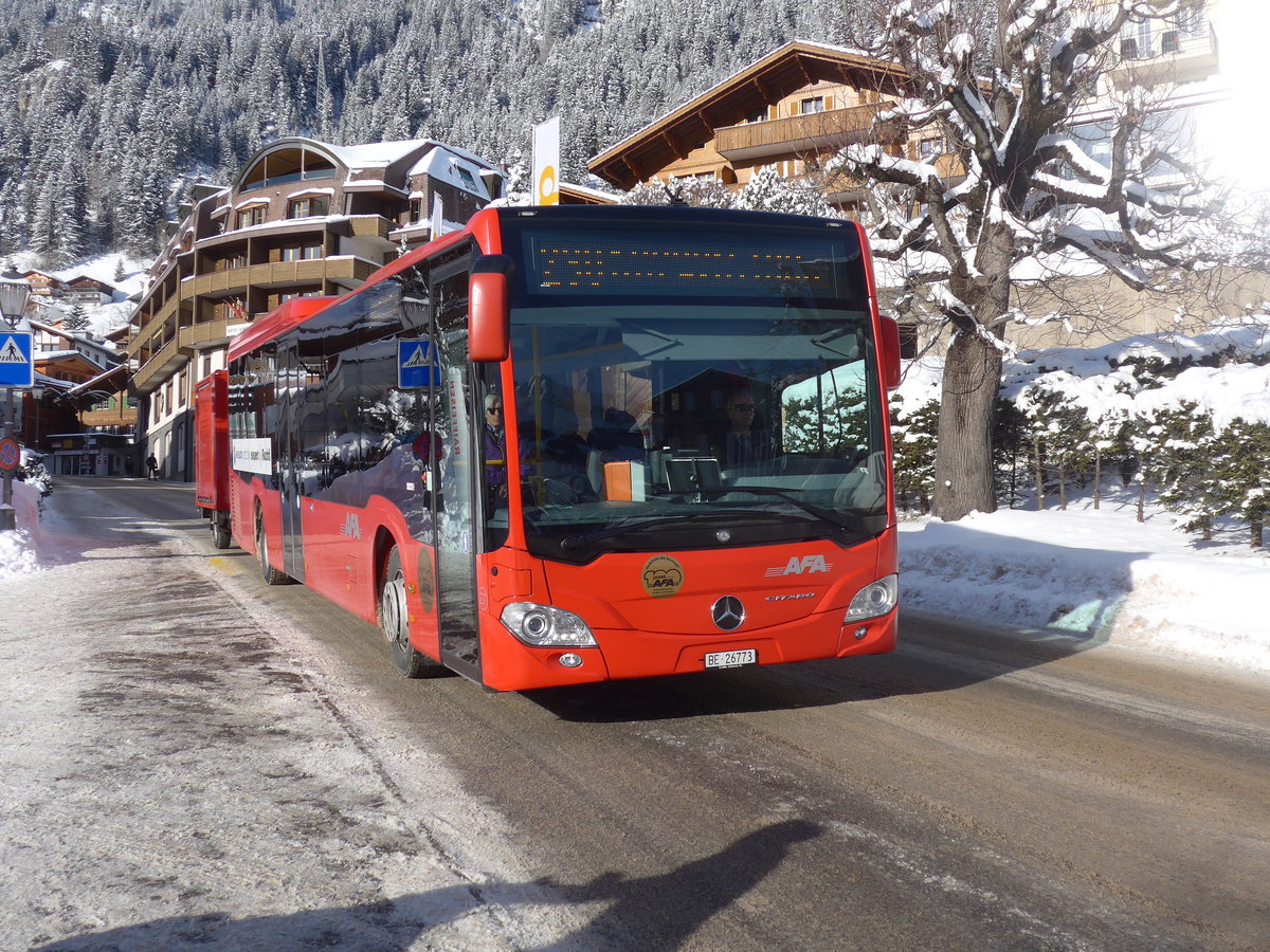 (187'472) - AFA Adelboden - Nr. 27/BE 26'773 - Mercedes am 29. Dezember 2017 in Adelboden, Landstrasse