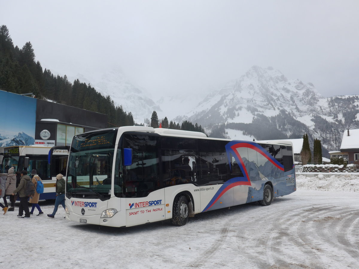 (187'620) - EAB Engelberg - Nr. 5/OW 10'241 - Mercedes (ex VZO Grningen; ex Vorfhrfahrzeug) am 2. Januar 2018 in Engelberg, Titlisbahnen