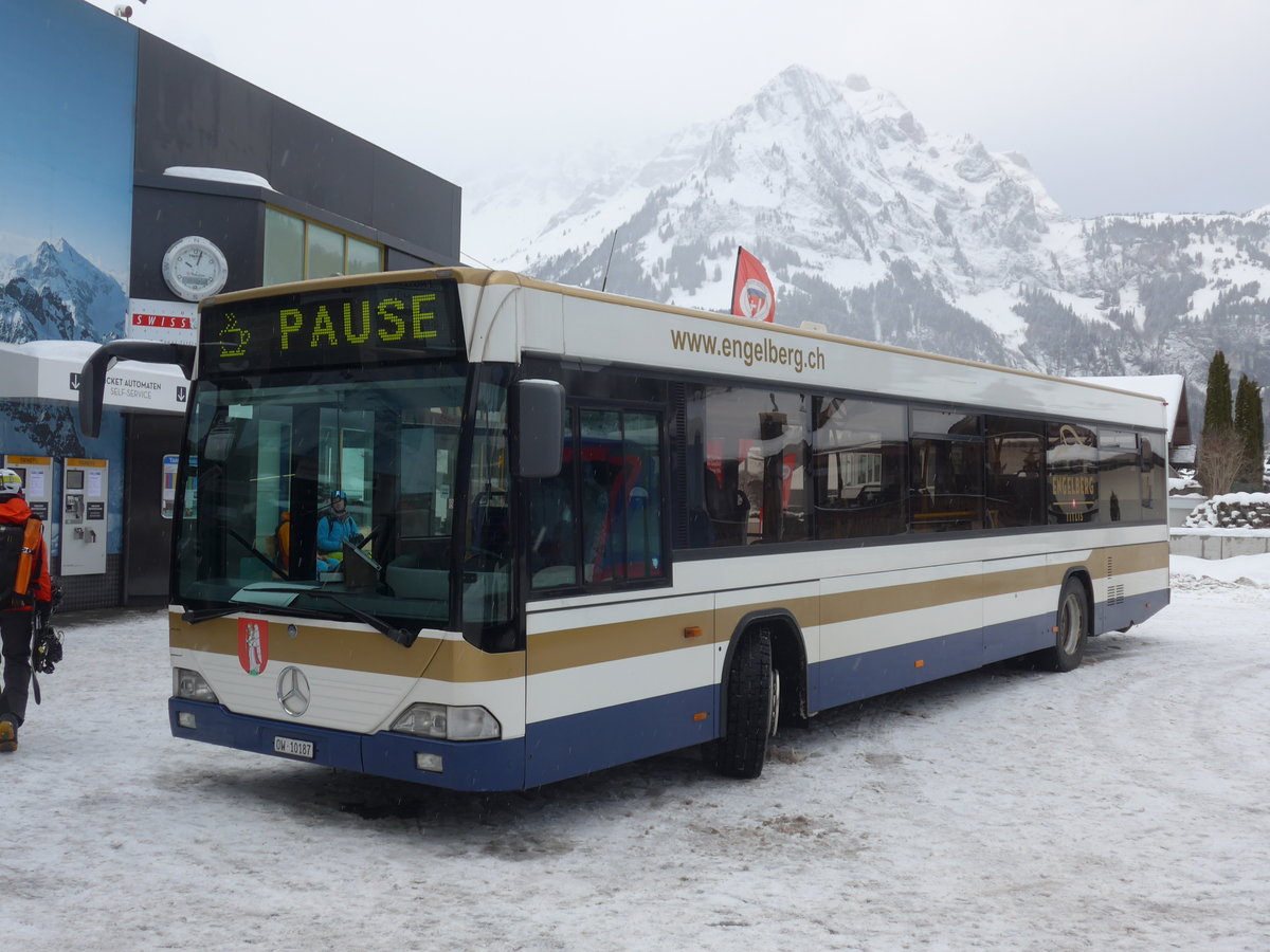 (187'623) - EAB Engelberg - Nr. 3/OW 10'187 - Mercedes/Hess (ex ZVB Zug Nr. 157; ex ZVB Zug Nr. 57) am 2. Januar 2018 in Engelberg, Titlisbahnen