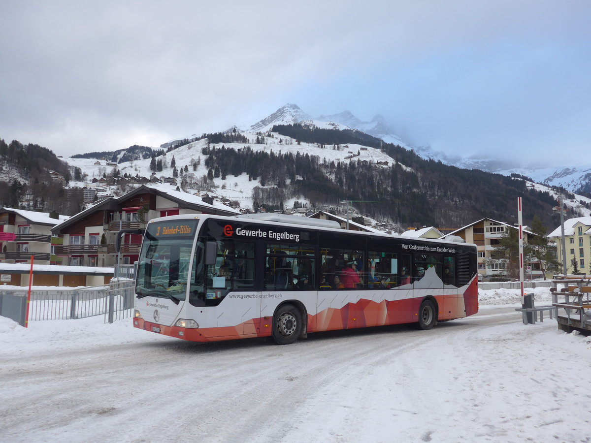 (187'640) - EAB Engelberg - Nr. 8/OW 22'333 - Mercedes (ex Ming, Sils-Maria; ex Vorfhrwagen EvoBus, D-Mannheim) am 2. Januar 2018 in Engelberg, Titlisbahnen