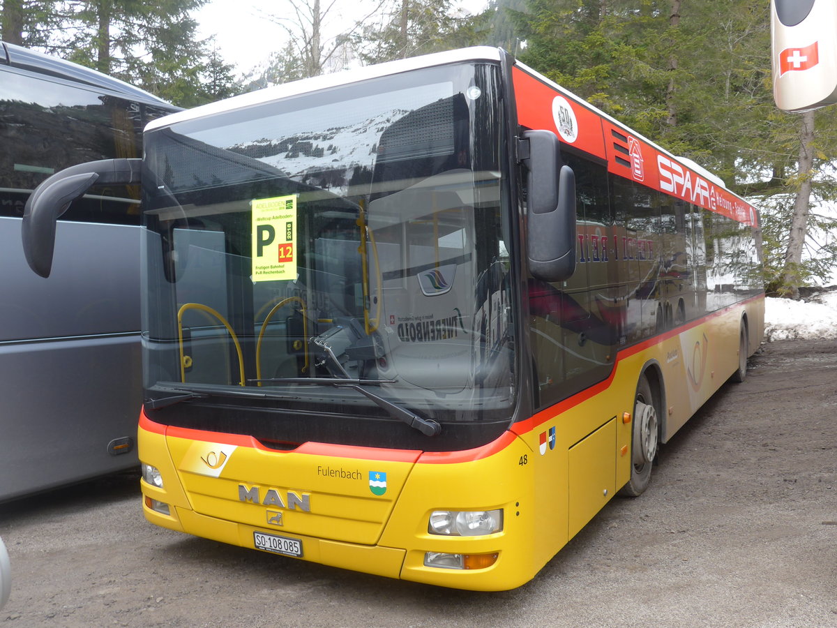 (187'828) - Wyss, Boningen - Nr. 48/SO 108'085 - MAN am 7. Januar 2018 in Adelboden, Unter dem Birg