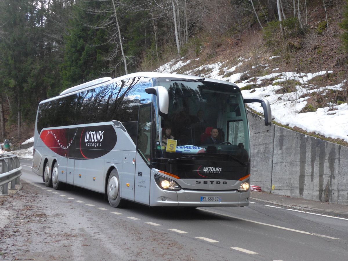 (187'874) - Aus Frankreich: Kunegel, Colmar - EL 660 CZ - Setra am 7. Januar 2018 in Achseten, Schmitten 