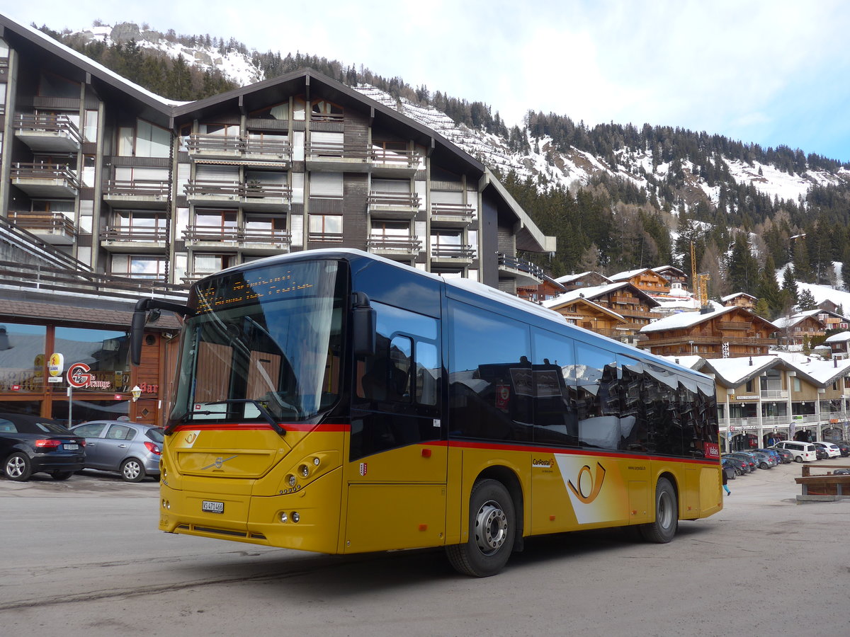 (187'922) - PostAuto Wallis - Nr. 37/VS 471'466 - Volvo am 14. Januar 2018 in Anzre, Post