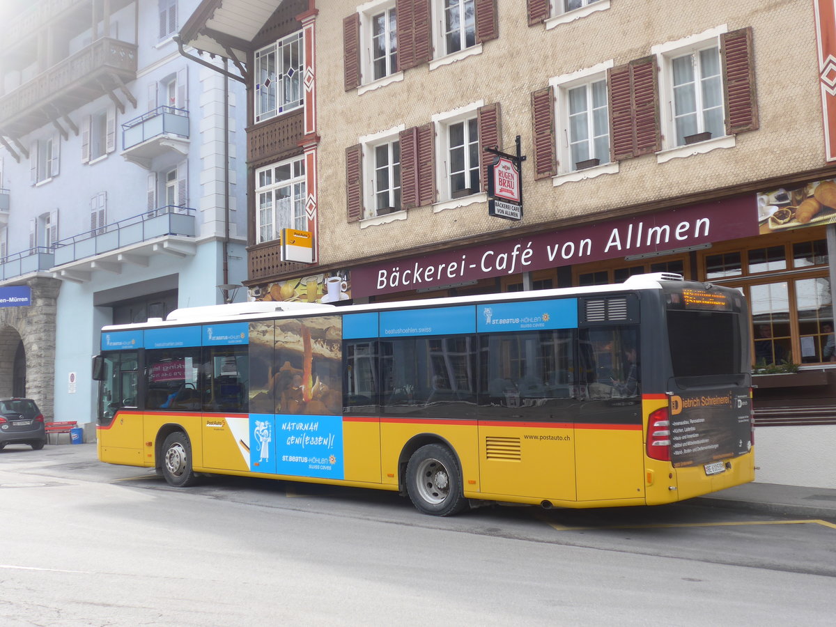 (188'256) - PostAuto Bern - BE 610'539 - Mercedes (ex BE 700'281; ex Schmocker, Stechelberg Nr. 2) am 5. Februar 2018 beim Bahnhof Lauterbrunnen