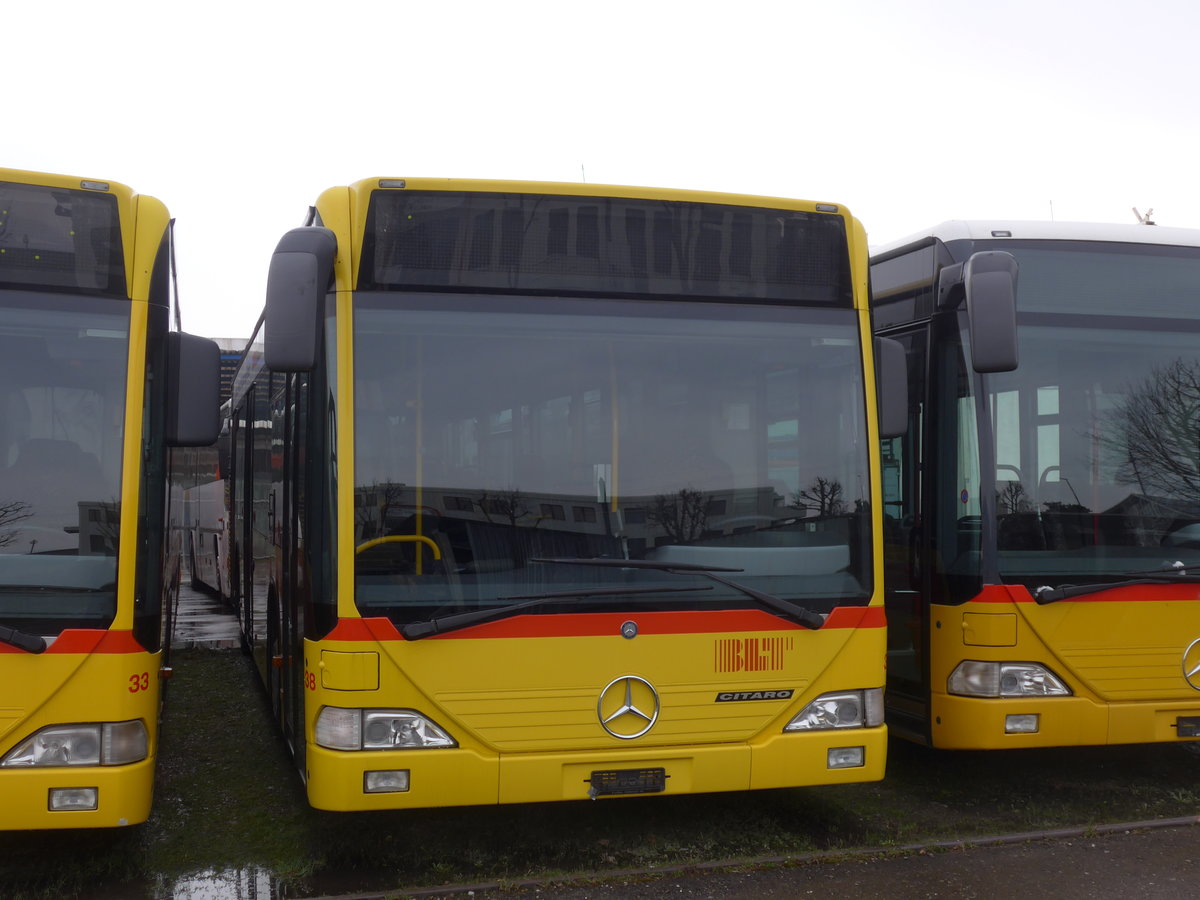 (188'308) - BLT Oberwil - Nr. 38 - Mercedes am 8. Februar 2018 in Frauenfeld, Langdorfstrasse