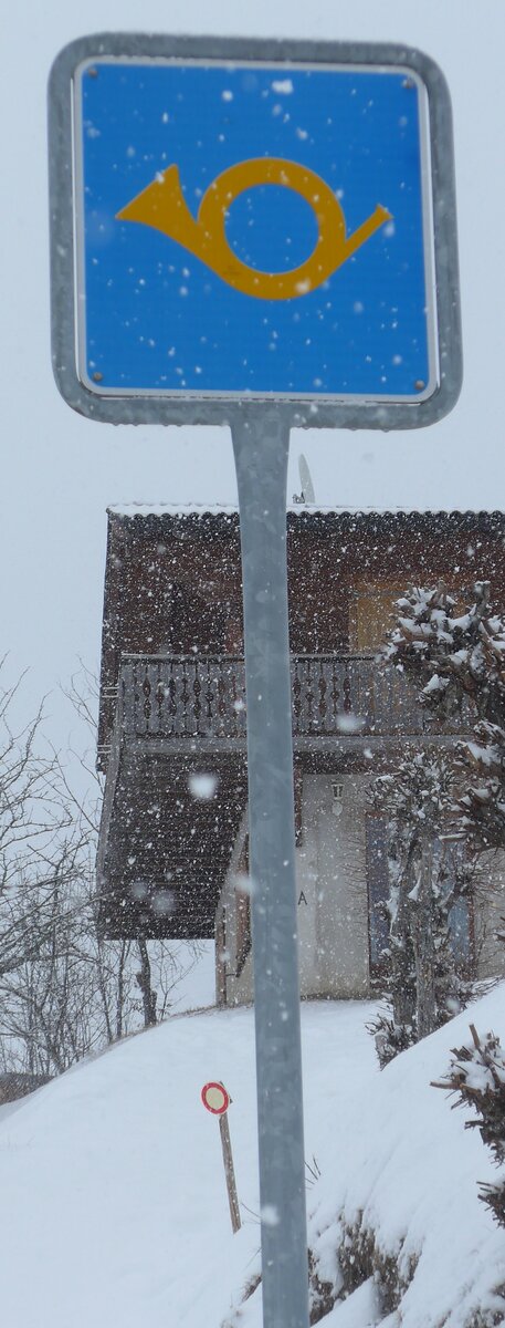 (188'403) - Bergpoststrasse am 11. Februar 2018 in Les Agettes