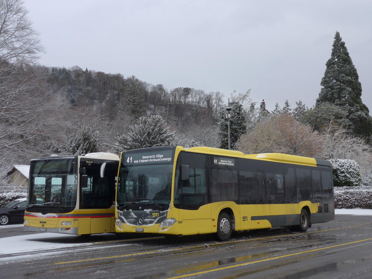 (188'452) - STI Thun - Nr. 190/BE 804'190 - Mercedes am 12. Februar 2018 bei der Schifflndte Thun