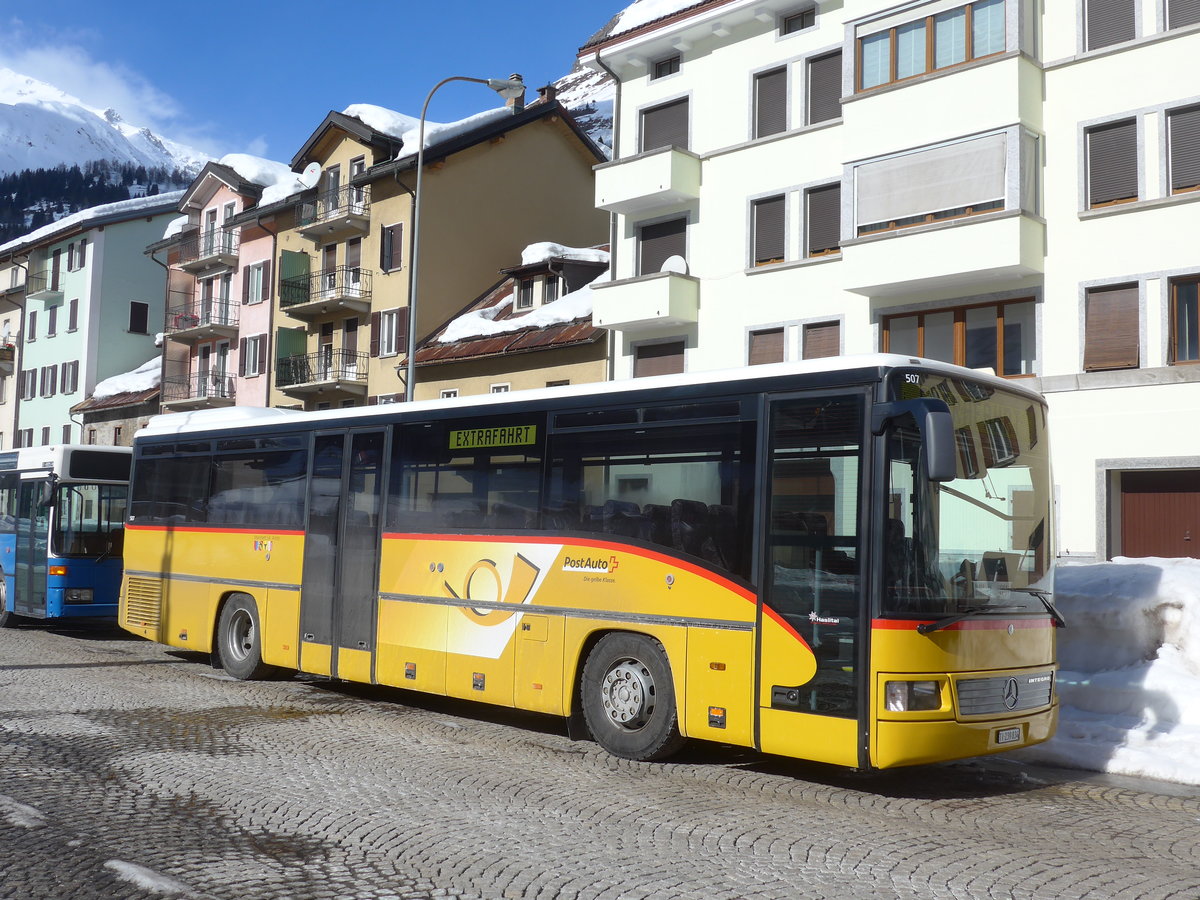 (188'597) - Marchetti, Airolo - TI 239'834 - Mercedes (ex AVG Meiringen Nr. 70) am 14. Februar 2018 beim Bahnhof Airolo