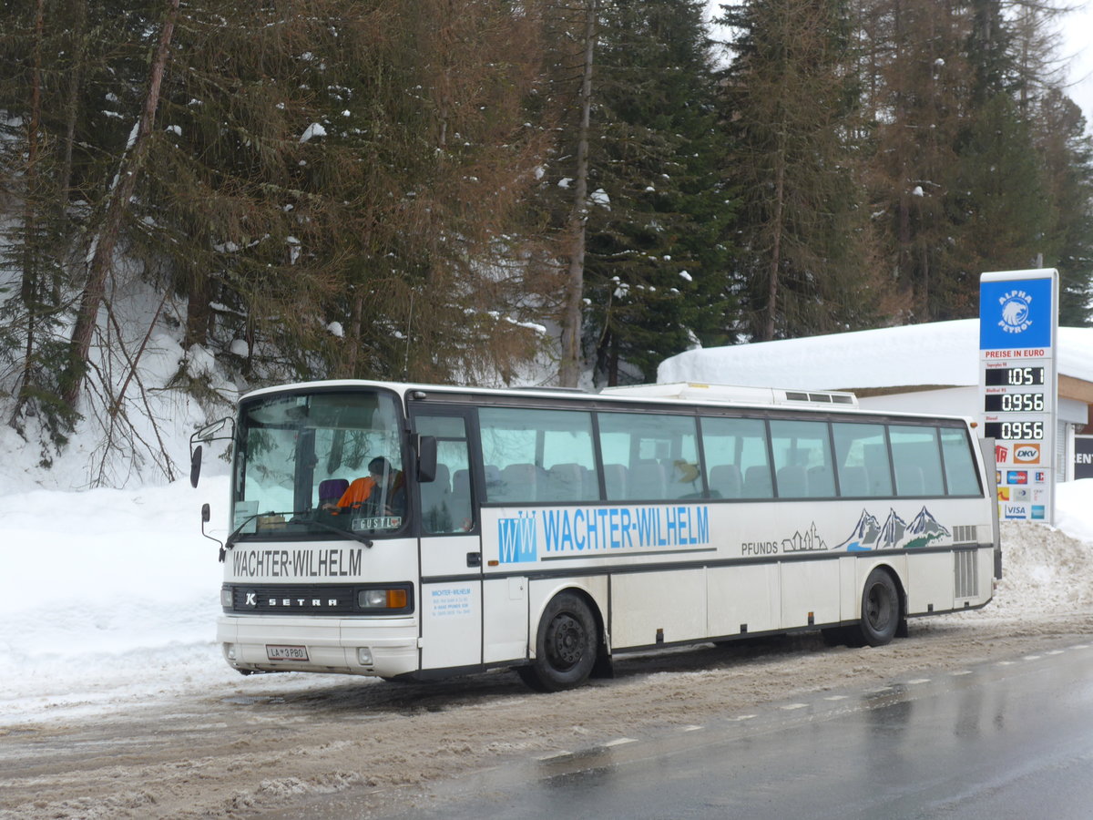 (188'773) - Aus Oesterreich: Wachter-Wilhelm, Pfunds - LA 3 PBO - Setra am 16. Februar 2018 in Samnaun, Ravaisch