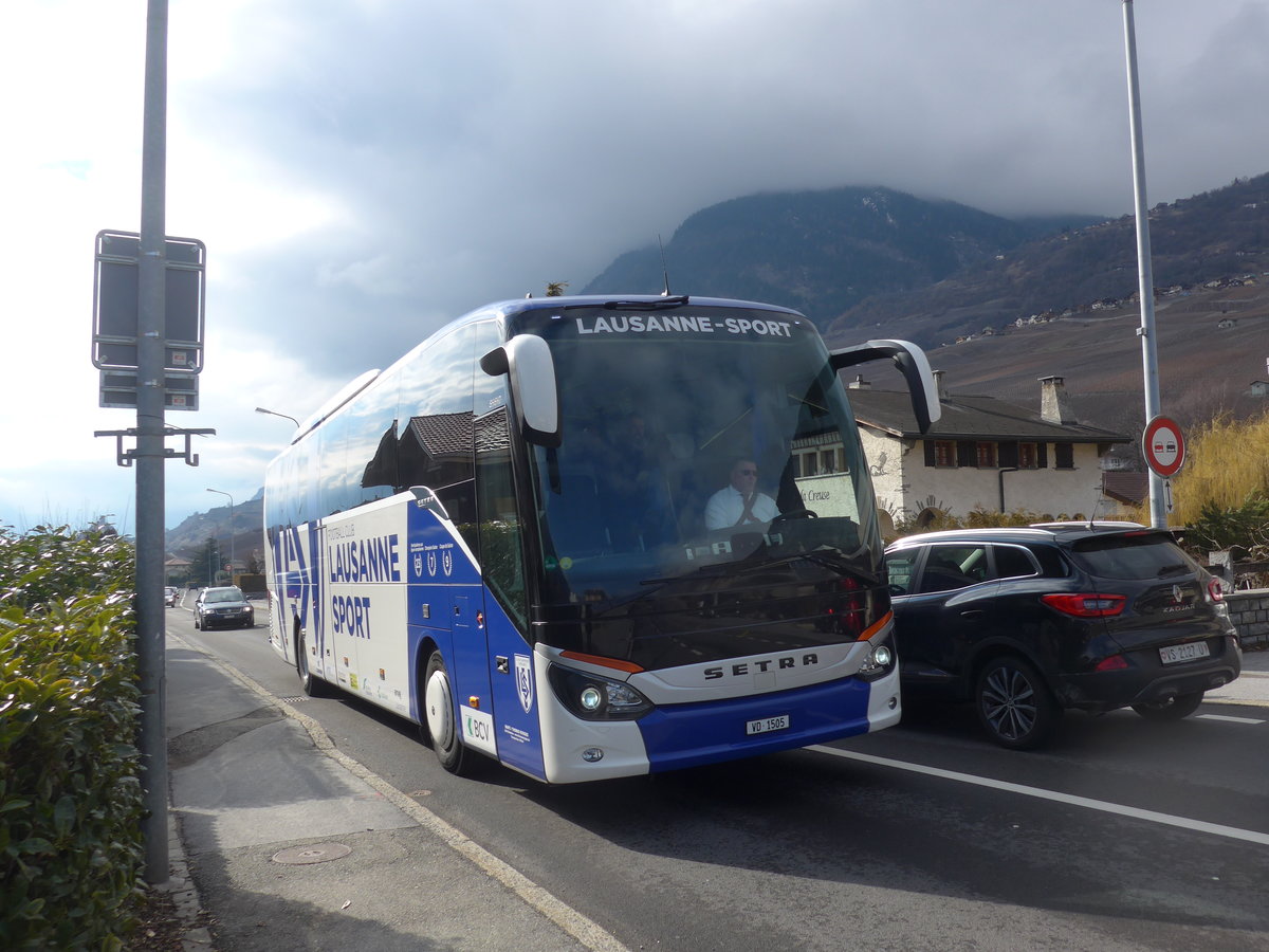 (188'896) - Thomas, Echallens - VD 1505 - Setra am 18. Februar 2018 in Leytron, Alte Post