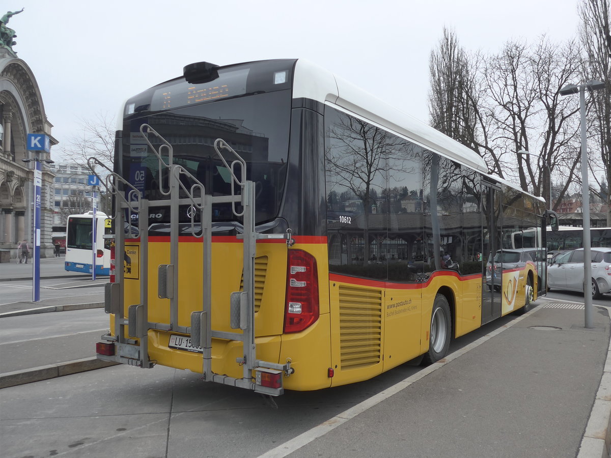 (189'420) - Bucheli, Kriens - Nr. 29/LU 15'085 - Mercedes am 17. Mrz 2018 beim Bahnhof Luzern