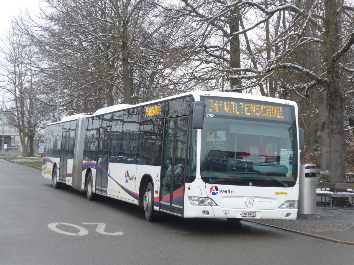 (189'492) - Geissmann, Hgglingen - AG 8942 - Mercedes am 19. Mrz 2018 beim Bahnhof Wohlen