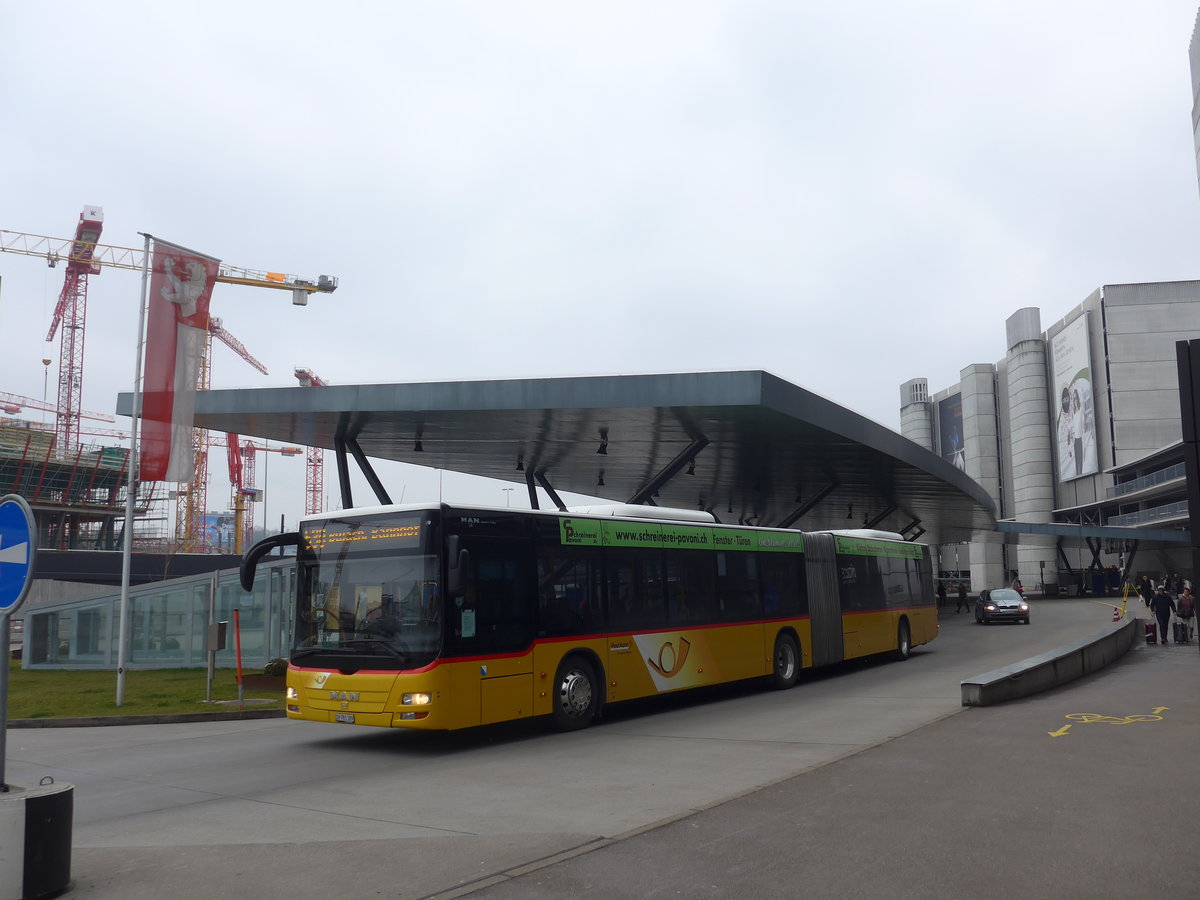 (189'559) - PostAuto Zrich - Nr. 257/ZH 781'189 - MAN am 19. Mrz 2018 in Zrich, Flughafen