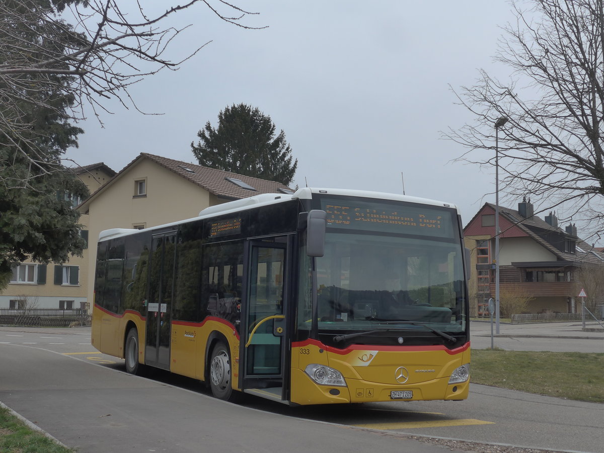 (189'687) - Volkart, Schleinikon - Nr. 333/ZH 471'205 - Mercedes am 26. Mrz 2018 beim Bahnhof Schfflinsdorf-Oberweningen