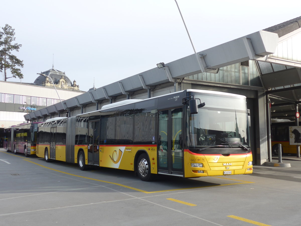 (189'865) - PostAuto Bern - Nr. 662/BE 610'549 - MAN am 2. April 2018 in Bern, Postautostation