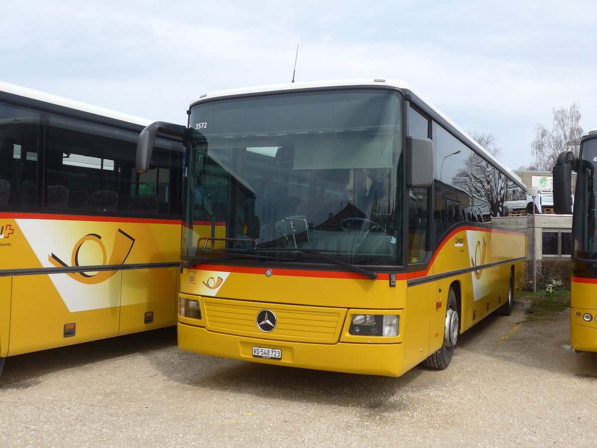 (189'951) - CarPostal Ouest - VD 548'723 - Mercedes am 2. April 2018 in Yverdon, Garage