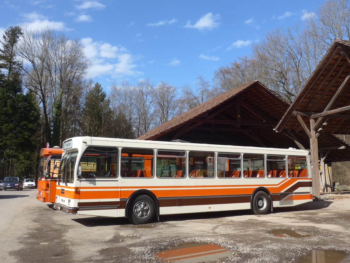 (190'033) - Wegmller, Oberburg - BE 399'675 - FBW/R&J (ex Bamert, Wollerau) am 7. April 2018 in Oberburg, Ziegelgut