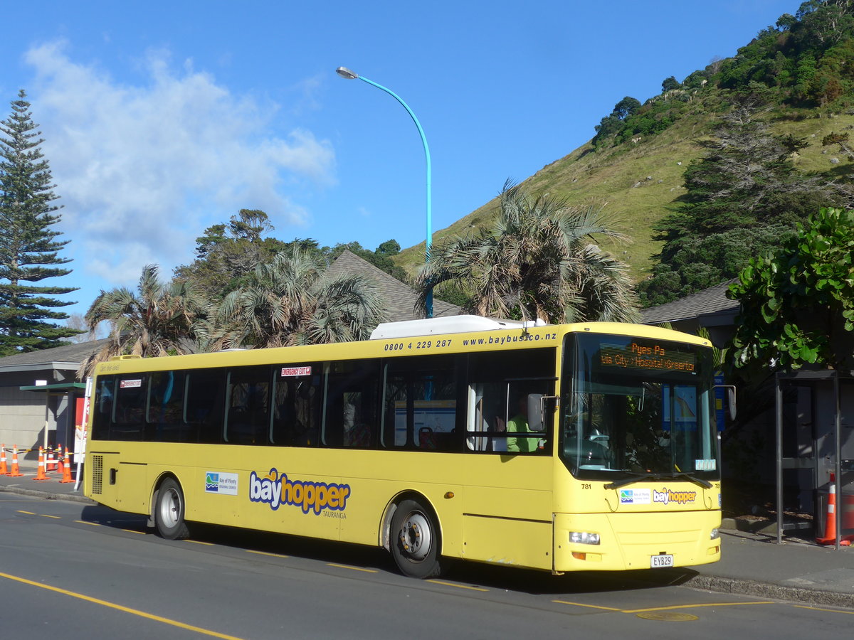 (190'793) - Go Bus, Hamilton - Nr. 781/EYB29 - MAN/Designline am 22. April 2018 in Mauao