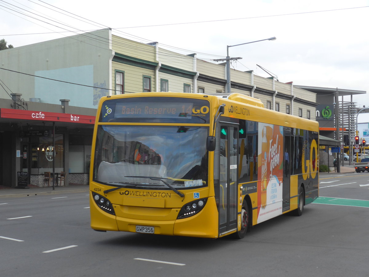 (191'584) - GO Wellington - Nr. 4234/GWP356 - Alexander Dennis/KiwiBus am 27. April 2018 in Wellington, Spital