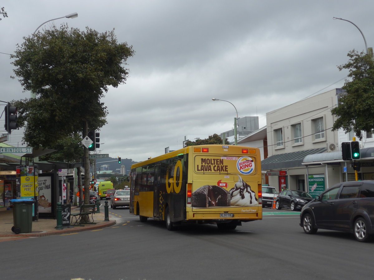 (191'684) - GO Wellington - Nr. 733/XL9778 - MAN/Designline (ex Stagecoach, Auckland Nr. 733) am 27. April 2018 in Wellington