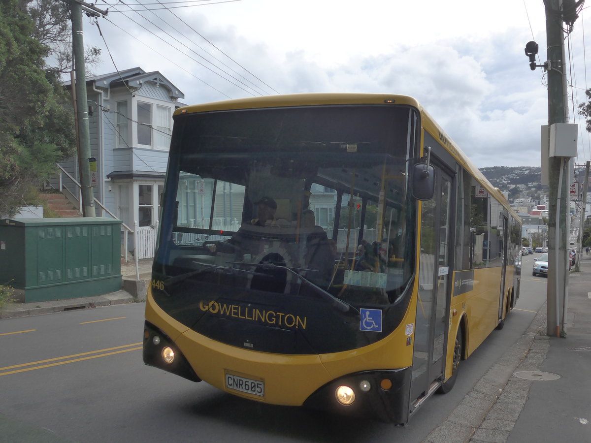 (191'798) - GO Wellington - Nr. 2446/CNR605 - MAN/Designline am 27. April 2018 in Wellington, Hataitai Bus Tunnel