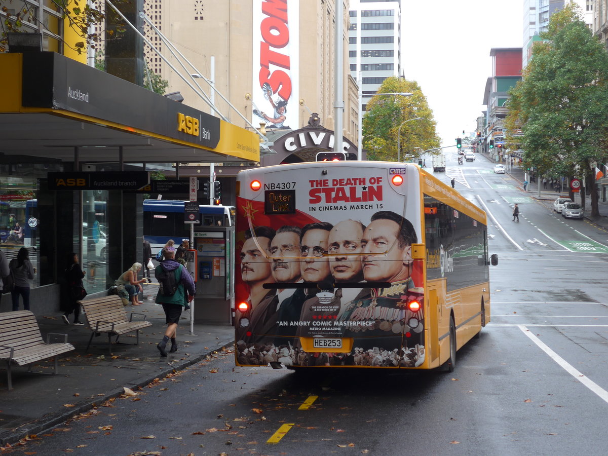 (192'125) - AT Metro - Nr. 4307/HEB253 - Alexander Dennis/KiwiBus am 30. April 2018 in Auckland