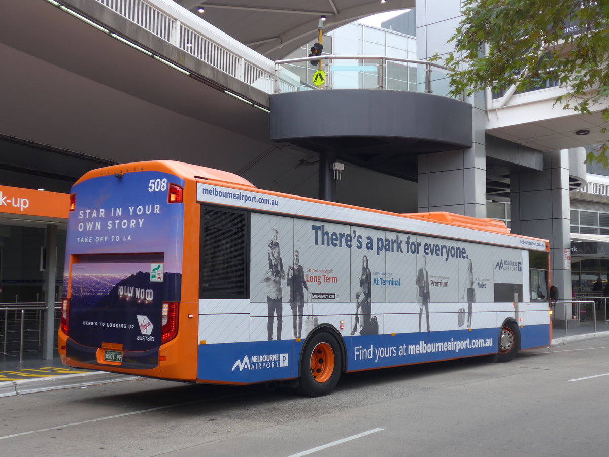 (192'267) - Melbourne Airport, Melbourne - Nr. 508/BS01 PP - Scania/Volgren am 2. Mai 2018 in Melbourne, Airport