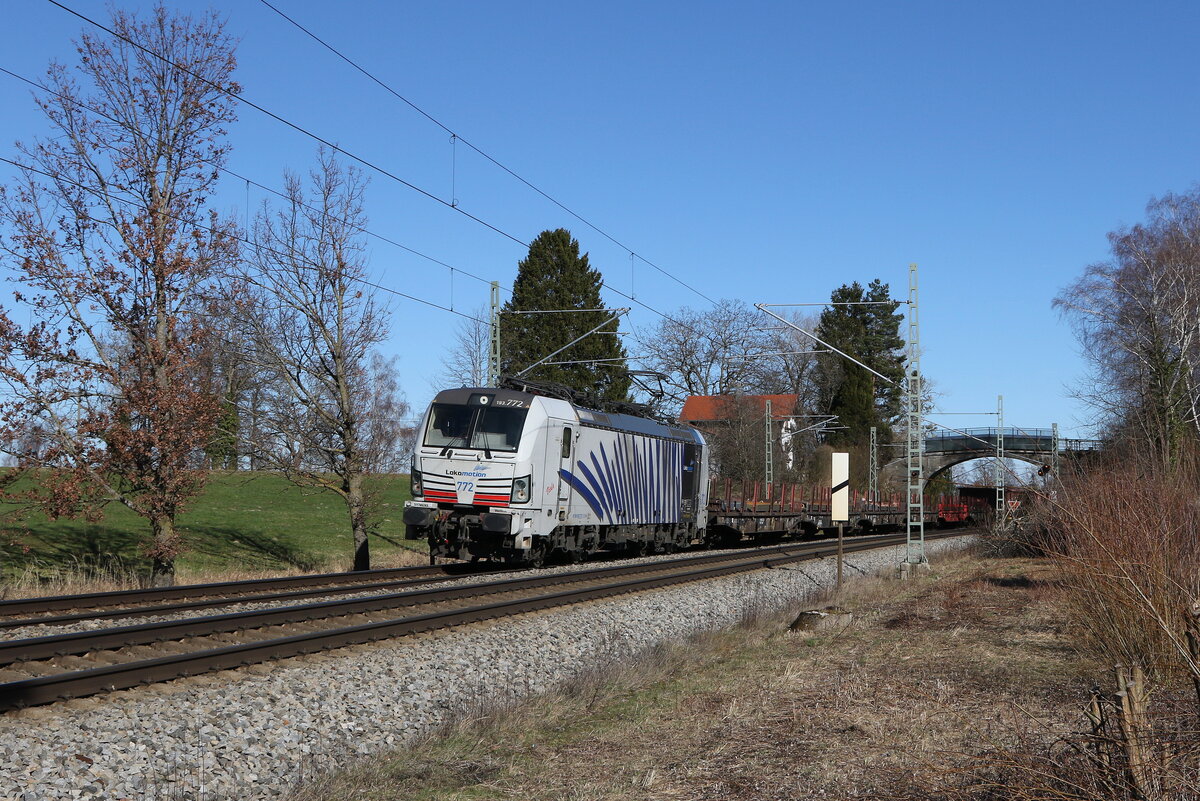 193 772 mit einem Schrottzug aus Salzburg kommend am 25. Februar 2024 bei bersee.