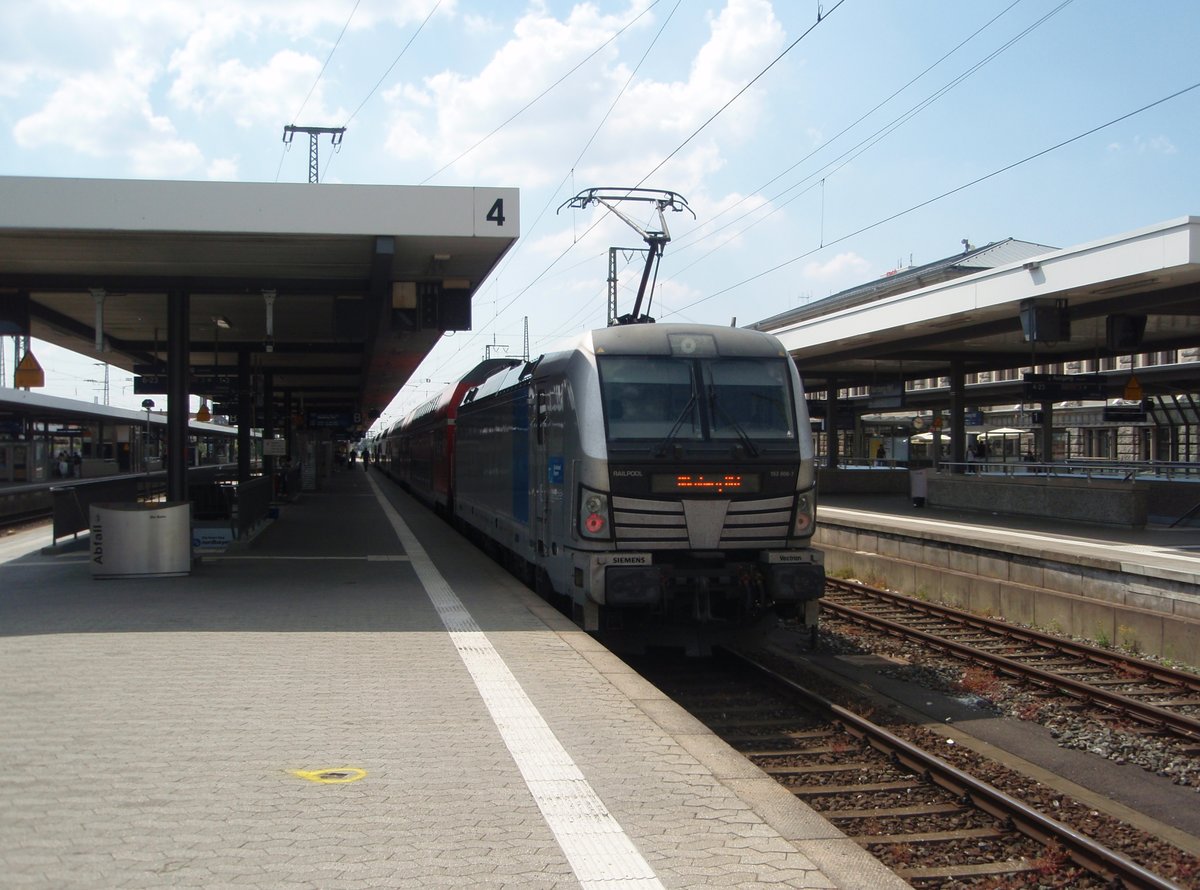 193 806 der Railpool als RE aus Sonneberg (Thür.) Hbf in Nürnberg Hbf. 12.05.2018