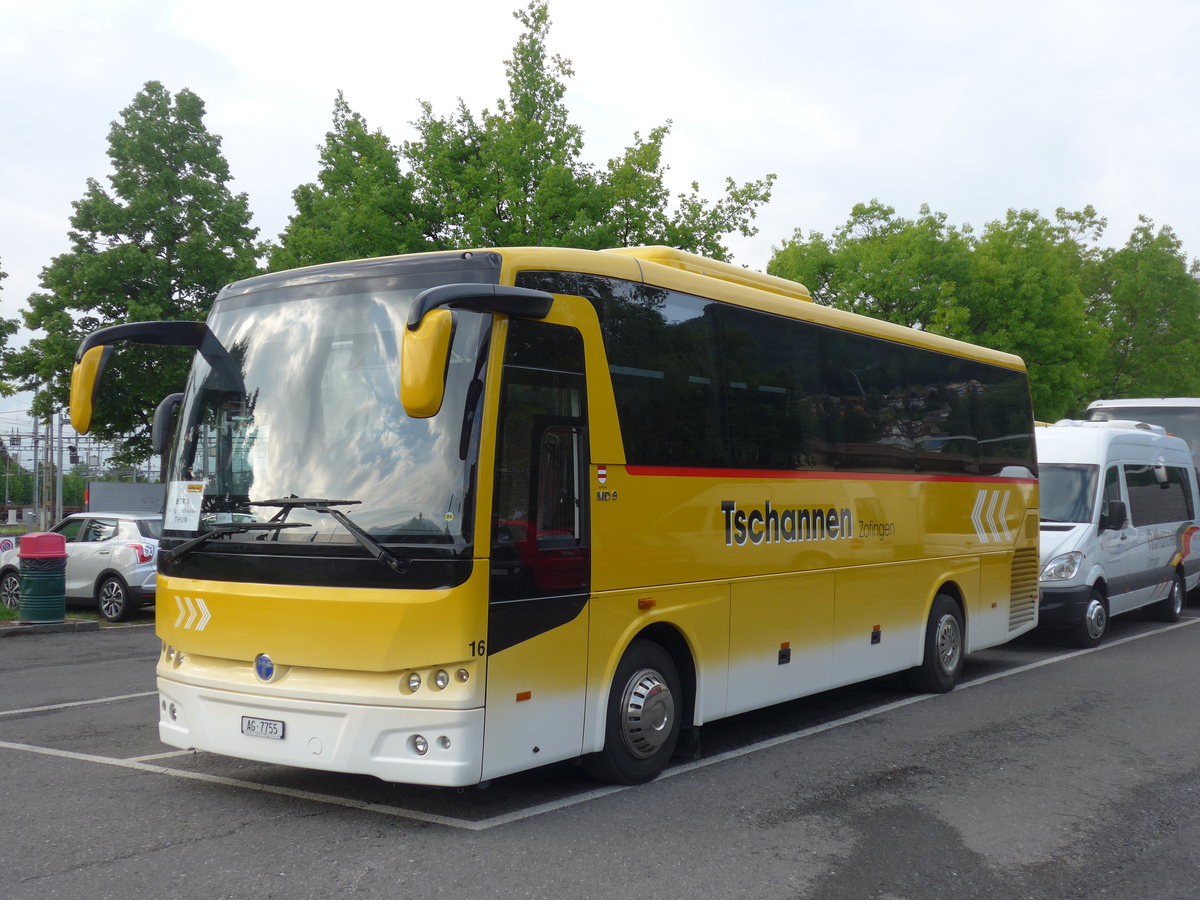 (193'033) - Tschannen, Zofingen - Nr. 16/AG 7755 - Temsa am 16. Mai 2018 in Thun, Seestrasse