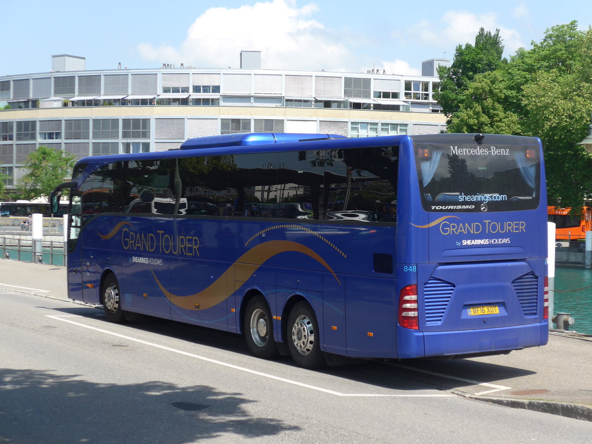 (193'629) - Aus England: Shearings, Wigan - Nr. 848/BF16 XOT - Mercedes am 30. Mai 2018 bei der Schifflndte Thun