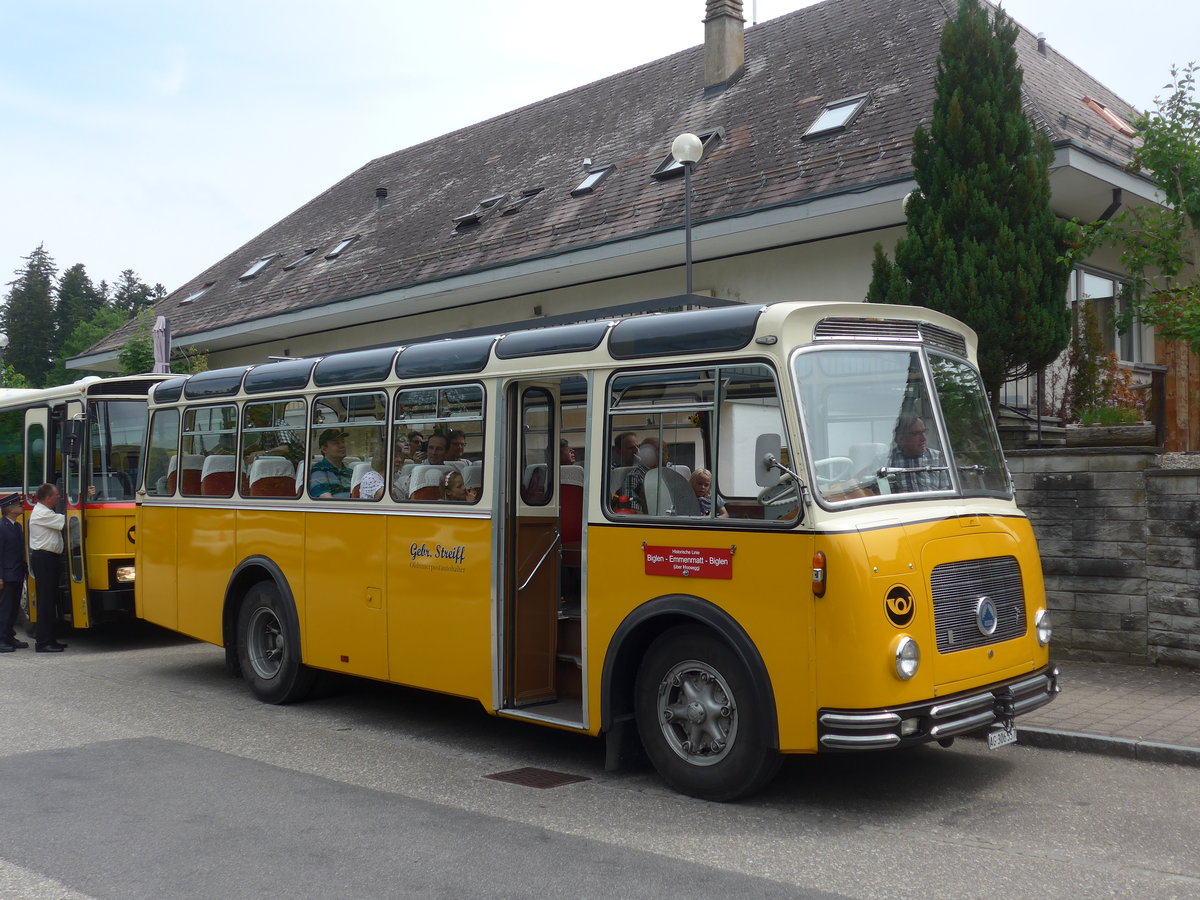 (193'682) - Streiff, Gelterkinden - AG 306'557 - Saurer/Gangloff (ex Oldie-Tours Zrisee, Wollerau; ex OTAG, Wald; ex Leibundgut, Obergoldbach; ex Krebs, Belpberg) am 3. Juni 2018 in Emmenmatt, Moosegg