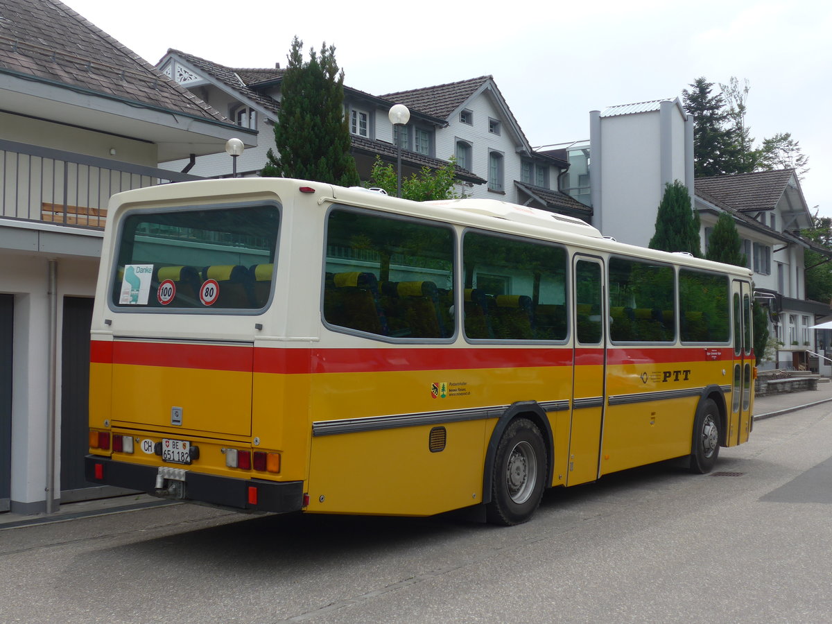 (193'700) - Bernair, Mnsingen - BE 651'182 - Saurer/Tscher (ex Schebath, Lauerz; ex Albin, Fllanden; ex Heim, Flums) am 3. Juni 2018 in Emmenmatt, Moosegg