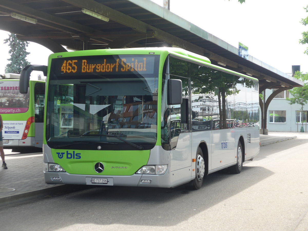 (193'751) - Busland, Burgdorf - Nr. 206/BE 737'206 - Mercedes am 3. Juni 2018 beim Bahnhof Burgdorf