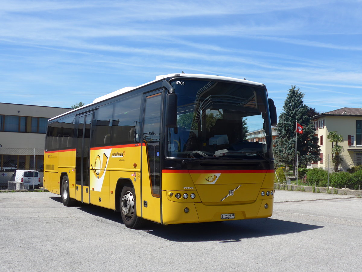 (193'838) - Autopostale, Mendrisio - TI 232'825 - Volvo am 9. Juni 2018 in Mendrisio, Garage