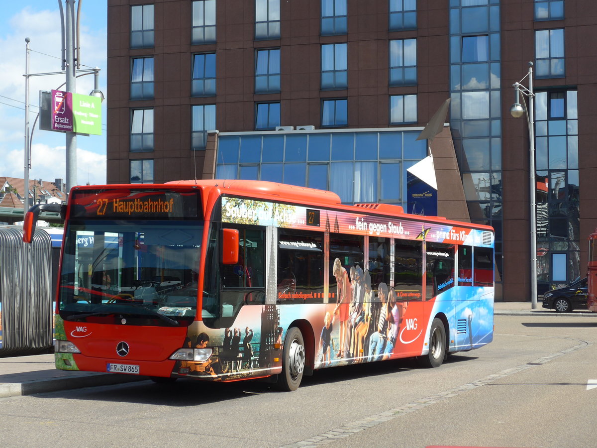 (194'194) - VAG Freiburg - Nr. 865/FR-SW 865 - Mercedes am 18. Juni 2018 beim Bahnhof Freiburg