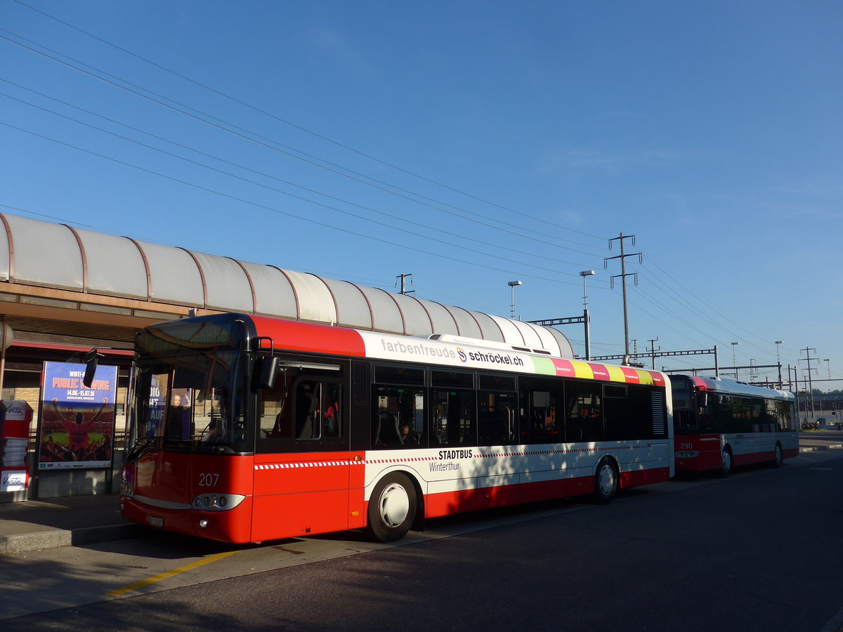 (194'273) - SW Winterthur - Nr. 207/ZH 730'207 - Solaris am 18. Juni 2018 beim Bahnhof Oberwinterthur