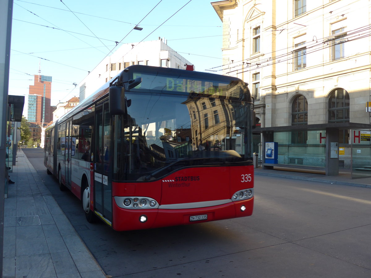 (194'283) - SW Winterthur - Nr. 335/ZH 730'335 - Solaris am 18. Juni 2018 beim Hauptbahnhof Winterthur