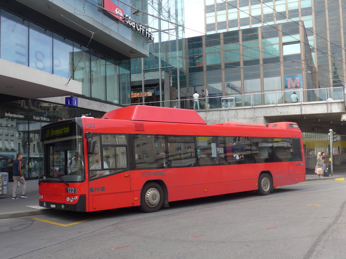 (194'392) - Bernmobil, Bern - Nr. 122/BE 624'122 - Volvo am 24. Juni 2018 beim Bahnhof Bern