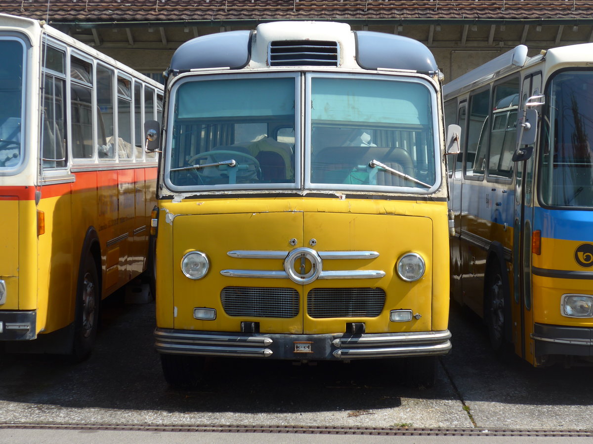 (194'545) - Oldie-Tours Zrisee, Wollerau - Nr. 21 - Saurer/Saurer (ex Marchetti, Airolo; ex P 24'119) am 7. Juli 2018 in Uznach, Garage