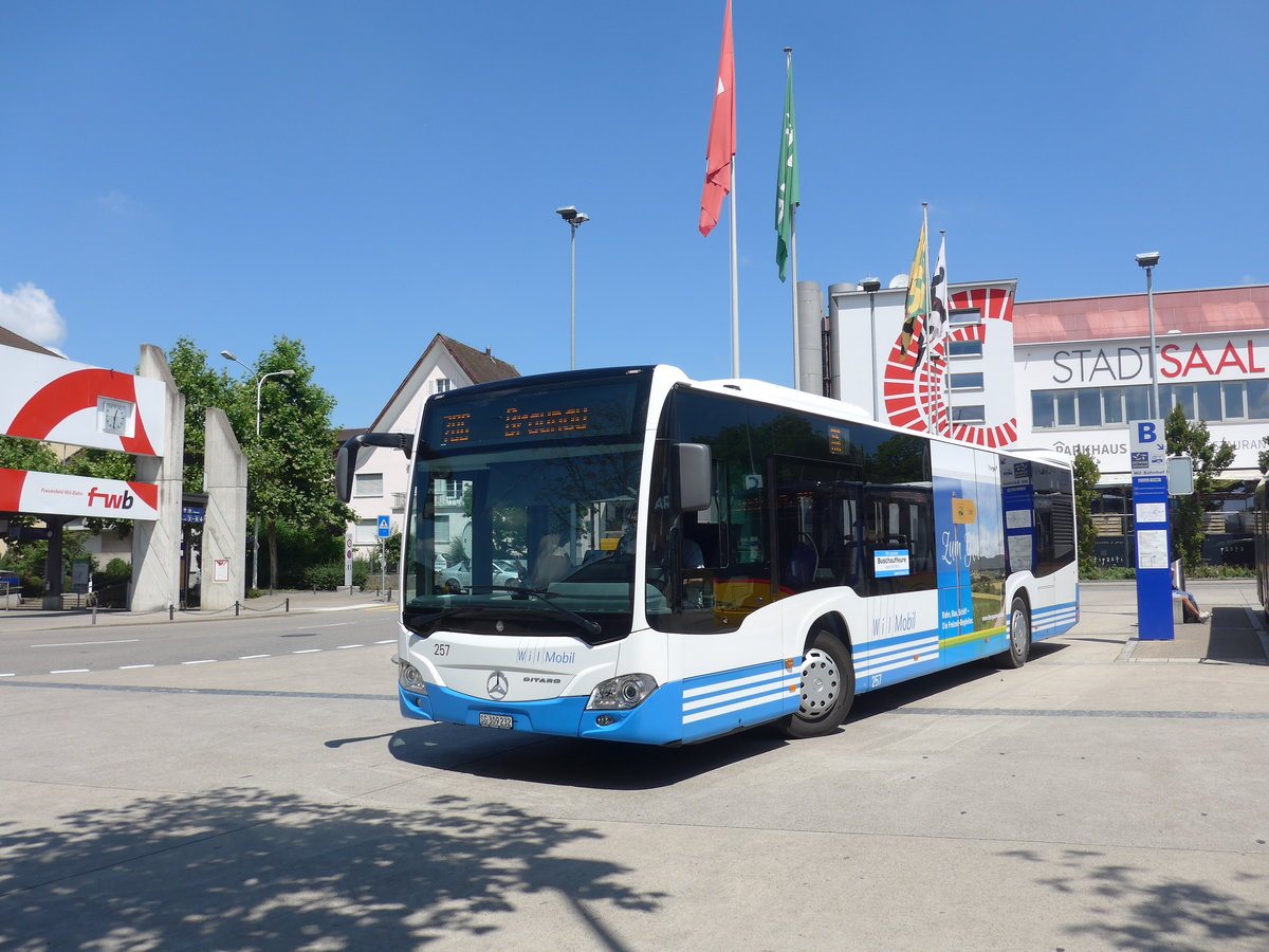 (194'584) - WilMobil, Wil - Nr. 257/SG 309'232 - Mercedes am 7. Juli 2018 beim Bahnhof Wil