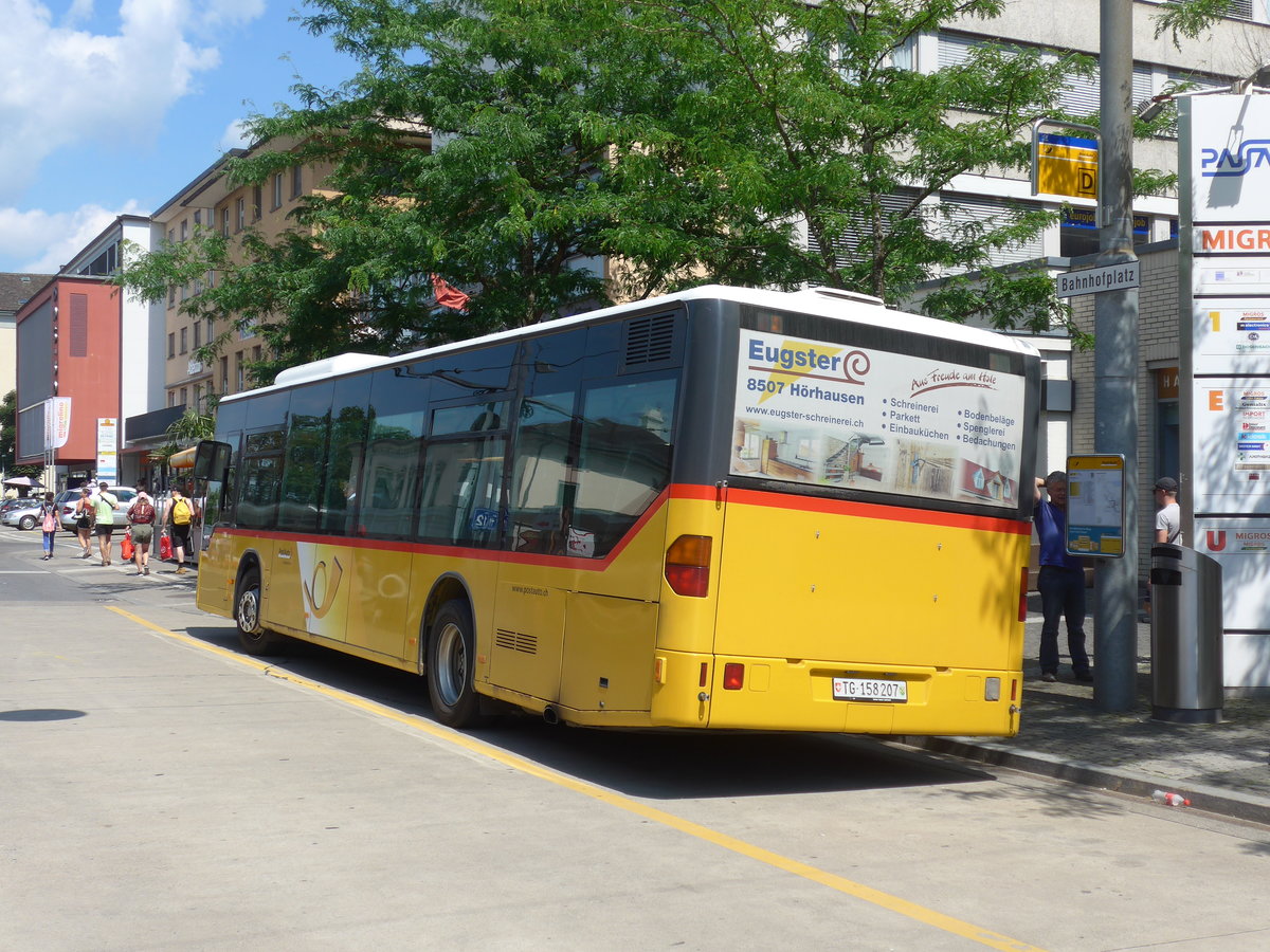 (194'630) - PostAuto Ostschweiz - TG 158'207 - Mercedes (ex Nr. 7) am 7. Juli 2018 beim Bahnhof Frauenfeld