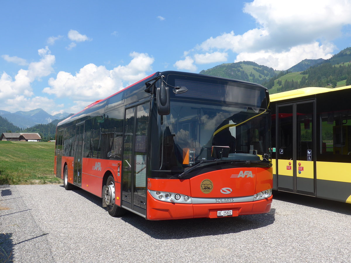 (194'703) - AFA Adelboden - Nr. 51/BE 25'802 - Solaris am 9. Juli 2018 in Zweisimmen, Simmental Arena