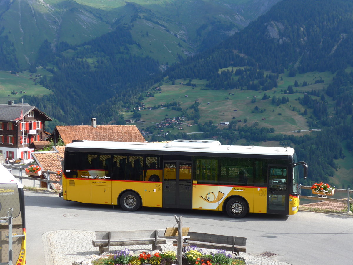 (194'803) - PostAuto Graubnden - GR 168'876 - Irisbus am 15. Juli 2018 in Tschiertschen, Kehrplatz