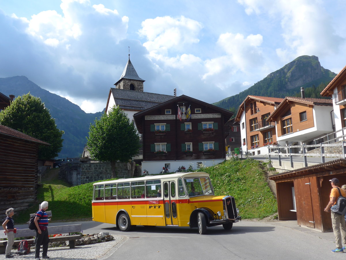 (194'808) - Biegger, Uster - Nr. 10/GL 1490 - Saurer/R&J (ex Sidler, Sempach) am 15. Juli 2018 in Tschiertschen, Kehrplatz