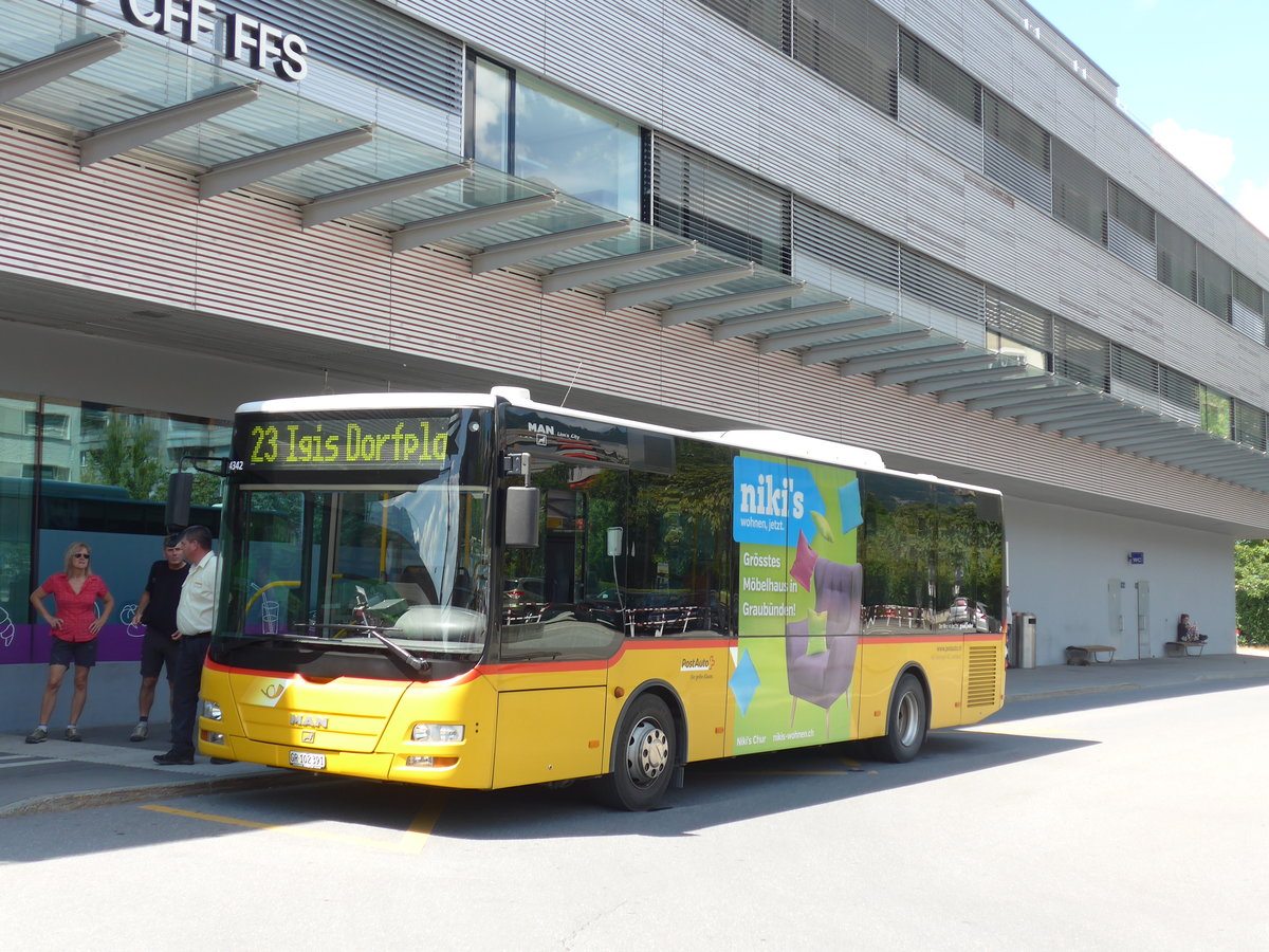 (194'877) - Gessinger, Bad Ragaz - GR 102'391 - MAN/Gppel am 15. Juli 2018 beim Bahnhof Landquart