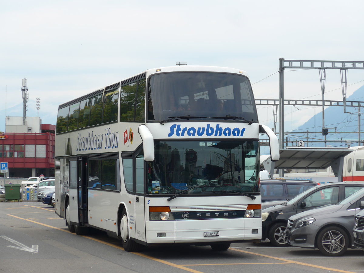 (195'071) - Straubhaar, Thun - Nr. 5/BE 206'633 - Setra am 23. Juli 2018 in Thun, CarTerminal