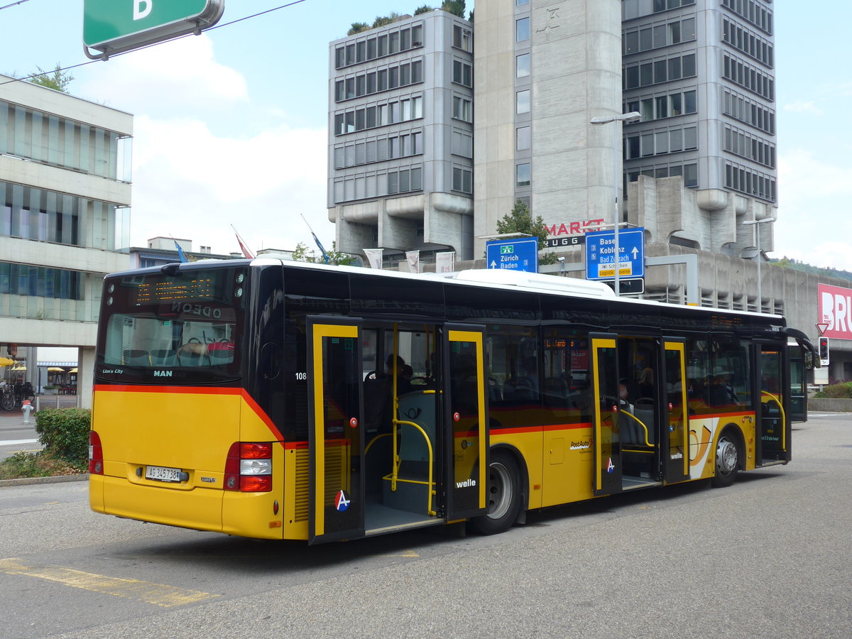 (195'120) - Voegtlin-Meyer, Brugg - Nr. 143/AG 345'738 - MAN am 23. Juli 2018 beim Bahnhof Brugg